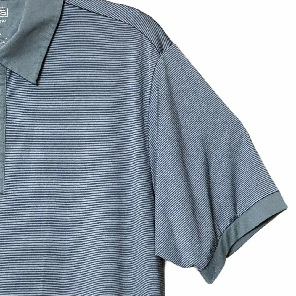 Adidas Climalite Golf Polo Shirt‎ Gray Striped MD